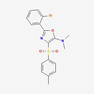 molecular formula C18H17BrN2O3S B4690190 2-(2-bromophenyl)-N,N-dimethyl-4-[(4-methylphenyl)sulfonyl]-1,3-oxazol-5-amine 