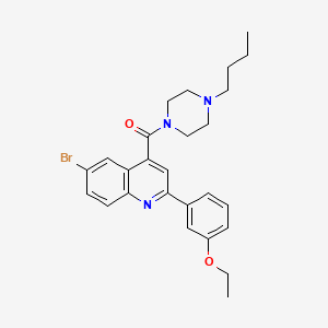 molecular formula C26H30BrN3O2 B4690201 6-bromo-4-[(4-butyl-1-piperazinyl)carbonyl]-2-(3-ethoxyphenyl)quinoline 