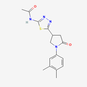 N-{5-[1-(3,4-dimethylphenyl)-5-oxo-3-pyrrolidinyl]-1,3,4-thiadiazol-2-yl}acetamide