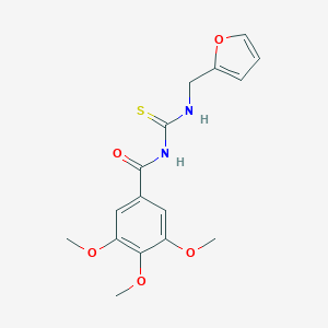 molecular formula C16H18N2O5S B469024 N-{[(2-furylmethyl)amino]carbonothioyl}-3,4,5-trimethoxybenzamide CAS No. 817187-52-3