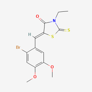 5-(2-bromo-4,5-dimethoxybenzylidene)-3-ethyl-2-thioxo-1,3-thiazolidin-4-one