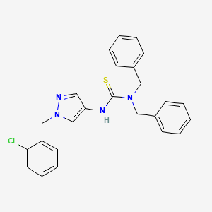 N,N-dibenzyl-N'-[1-(2-chlorobenzyl)-1H-pyrazol-4-yl]thiourea