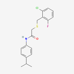 2-[(2-chloro-6-fluorobenzyl)thio]-N-(4-isopropylphenyl)acetamide