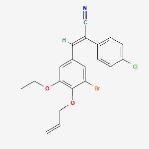 3-[4-(allyloxy)-3-bromo-5-ethoxyphenyl]-2-(4-chlorophenyl)acrylonitrile