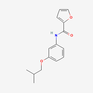 molecular formula C15H17NO3 B4690314 N-(3-isobutoxyphenyl)-2-furamide 