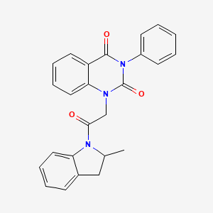 1-[2-(2-methyl-2,3-dihydro-1H-indol-1-yl)-2-oxoethyl]-3-phenyl-2,4(1H,3H)-quinazolinedione