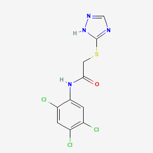 molecular formula C10H7Cl3N4OS B4690343 2-(4H-1,2,4-triazol-3-ylthio)-N-(2,4,5-trichlorophenyl)acetamide 