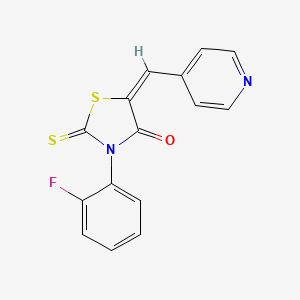 3-(2-fluorophenyl)-5-(4-pyridinylmethylene)-2-thioxo-1,3-thiazolidin-4-one