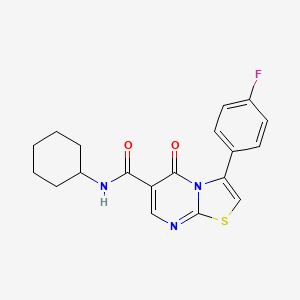 N-cyclohexyl-3-(4-fluorophenyl)-5-oxo-5H-[1,3]thiazolo[3,2-a]pyrimidine-6-carboxamide