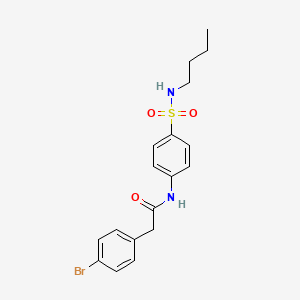 molecular formula C18H21BrN2O3S B4690390 2-(4-bromophenyl)-N-[4-(butylsulfamoyl)phenyl]acetamide 