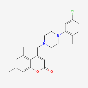 molecular formula C23H25ClN2O2 B4690393 4-{[4-(5-chloro-2-methylphenyl)-1-piperazinyl]methyl}-5,7-dimethyl-2H-chromen-2-one CAS No. 931586-47-9