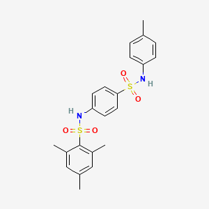 molecular formula C22H24N2O4S2 B4690404 2,4,6-trimethyl-N-(4-{[(4-methylphenyl)amino]sulfonyl}phenyl)benzenesulfonamide 