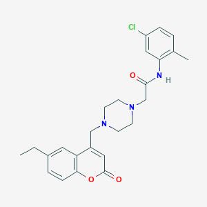 N-(5-chloro-2-methylphenyl)-2-{4-[(6-ethyl-2-oxo-2H-chromen-4-yl)methyl]-1-piperazinyl}acetamide