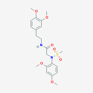 molecular formula C21H28N2O7S B4690445 N~2~-(2,4-dimethoxyphenyl)-N~1~-[2-(3,4-dimethoxyphenyl)ethyl]-N~2~-(methylsulfonyl)glycinamide 