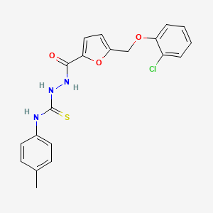 2-{5-[(2-chlorophenoxy)methyl]-2-furoyl}-N-(4-methylphenyl)hydrazinecarbothioamide