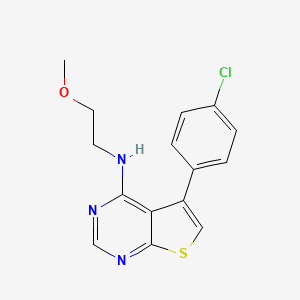 5-(4-chlorophenyl)-N-(2-methoxyethyl)thieno[2,3-d]pyrimidin-4-amine