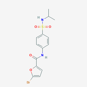 molecular formula C14H15BrN2O4S B469054 5-bromo-N-{4-[(isopropylamino)sulfonyl]phenyl}-2-furamide CAS No. 717893-78-2