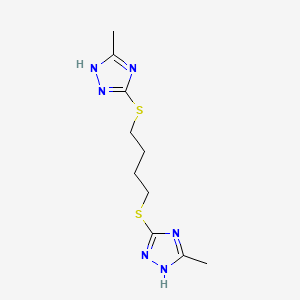 molecular formula C10H16N6S2 B4690550 5,5'-[1,4-butanediylbis(thio)]bis(3-methyl-1H-1,2,4-triazole) 