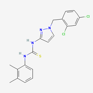 molecular formula C19H18Cl2N4S B4690571 N-[1-(2,4-dichlorobenzyl)-1H-pyrazol-3-yl]-N'-(2,3-dimethylphenyl)thiourea 