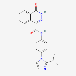 molecular formula C21H19N5O2 B4690586 N-[4-(2-isopropyl-1H-imidazol-1-yl)phenyl]-4-oxo-3,4-dihydro-1-phthalazinecarboxamide 