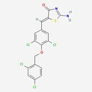 5-{3,5-dichloro-4-[(2,4-dichlorobenzyl)oxy]benzylidene}-2-imino-1,3-thiazolidin-4-one