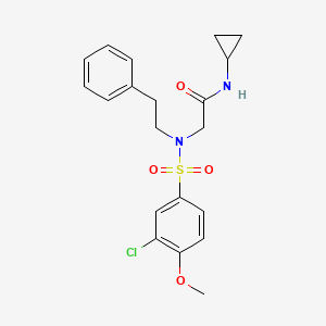 N~2~-[(3-chloro-4-methoxyphenyl)sulfonyl]-N~1~-cyclopropyl-N~2~-(2-phenylethyl)glycinamide