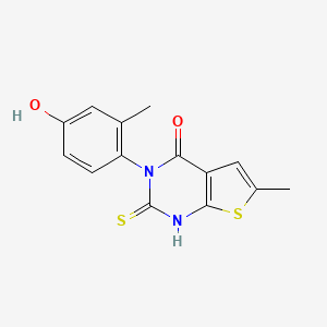 3-(4-hydroxy-2-methylphenyl)-2-mercapto-6-methylthieno[2,3-d]pyrimidin-4(3H)-one