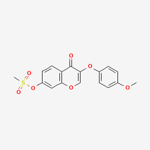 molecular formula C17H14O7S B4690624 3-(4-methoxyphenoxy)-4-oxo-4H-chromen-7-yl methanesulfonate 