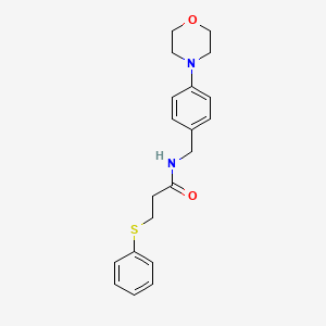 N-[4-(4-morpholinyl)benzyl]-3-(phenylthio)propanamide