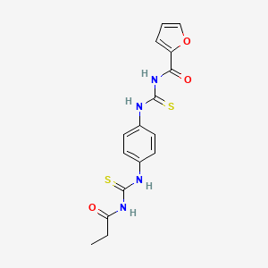 N-{[(4-{[(propionylamino)carbonothioyl]amino}phenyl)amino]carbonothioyl}-2-furamide