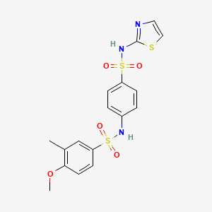 4-methoxy-3-methyl-N-{4-[(1,3-thiazol-2-ylamino)sulfonyl]phenyl}benzenesulfonamide