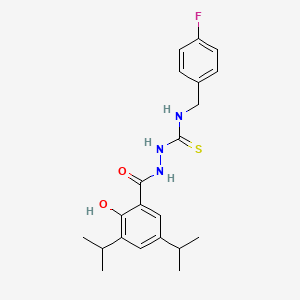 N-(4-fluorobenzyl)-2-(2-hydroxy-3,5-diisopropylbenzoyl)hydrazinecarbothioamide