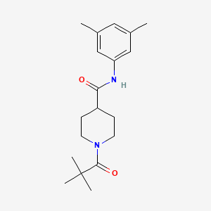 N-(3,5-dimethylphenyl)-1-(2,2-dimethylpropanoyl)-4-piperidinecarboxamide