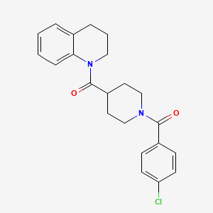 1-{[1-(4-chlorobenzoyl)-4-piperidinyl]carbonyl}-1,2,3,4-tetrahydroquinoline