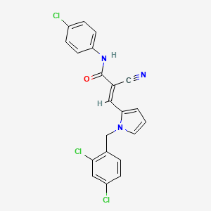 N-(4-chlorophenyl)-2-cyano-3-[1-(2,4-dichlorobenzyl)-1H-pyrrol-2-yl]acrylamide