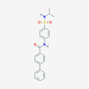 4-phenyl-N-[4-(propan-2-ylsulfamoyl)phenyl]benzamide
