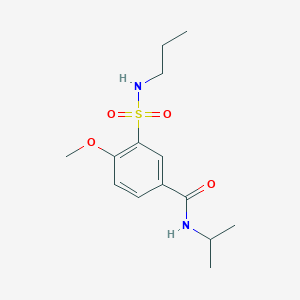 N-isopropyl-4-methoxy-3-[(propylamino)sulfonyl]benzamide