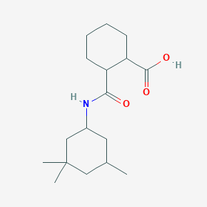 molecular formula C17H29NO3 B4690746 2-{[(3,3,5-trimethylcyclohexyl)amino]carbonyl}cyclohexanecarboxylic acid 