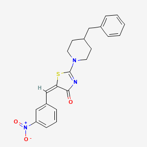 molecular formula C22H21N3O3S B4690758 2-(4-benzyl-1-piperidinyl)-5-(3-nitrobenzylidene)-1,3-thiazol-4(5H)-one 