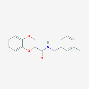 molecular formula C17H17NO3 B4690797 N-(3-methylbenzyl)-2,3-dihydro-1,4-benzodioxine-2-carboxamide 