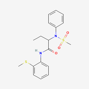 2-[(methylsulfonyl)(phenyl)amino]-N-[2-(methylthio)phenyl]butanamide