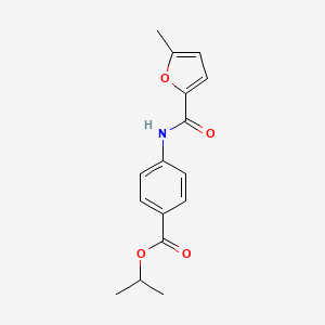 molecular formula C16H17NO4 B4690858 isopropyl 4-[(5-methyl-2-furoyl)amino]benzoate 