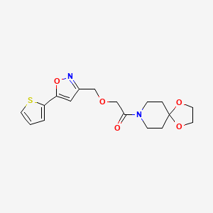 molecular formula C17H20N2O5S B4690876 8-({[5-(2-thienyl)-3-isoxazolyl]methoxy}acetyl)-1,4-dioxa-8-azaspiro[4.5]decane 