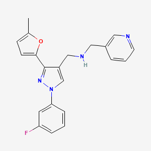 1-[1-(3-fluorophenyl)-3-(5-methyl-2-furyl)-1H-pyrazol-4-yl]-N-(3-pyridinylmethyl)methanamine