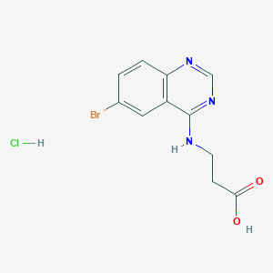 molecular formula C11H11BrClN3O2 B4690892 N-(6-bromo-4-quinazolinyl)-beta-alanine hydrochloride 