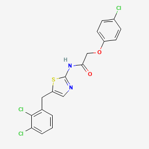 2-(4-chlorophenoxy)-N-[5-(2,3-dichlorobenzyl)-1,3-thiazol-2-yl]acetamide