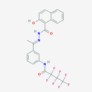 2,2,3,3,4,4,4-heptafluoro-N-{3-[N-(2-hydroxy-1-naphthoyl)ethanehydrazonoyl]phenyl}butanamide