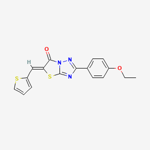 molecular formula C17H13N3O2S2 B4690928 2-(4-ethoxyphenyl)-5-(2-thienylmethylene)[1,3]thiazolo[3,2-b][1,2,4]triazol-6(5H)-one 