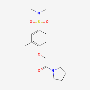 molecular formula C15H22N2O4S B4690940 N,N,3-trimethyl-4-[2-oxo-2-(1-pyrrolidinyl)ethoxy]benzenesulfonamide 