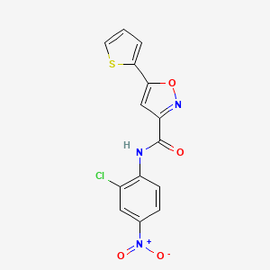 N-(2-chloro-4-nitrophenyl)-5-(2-thienyl)-3-isoxazolecarboxamide